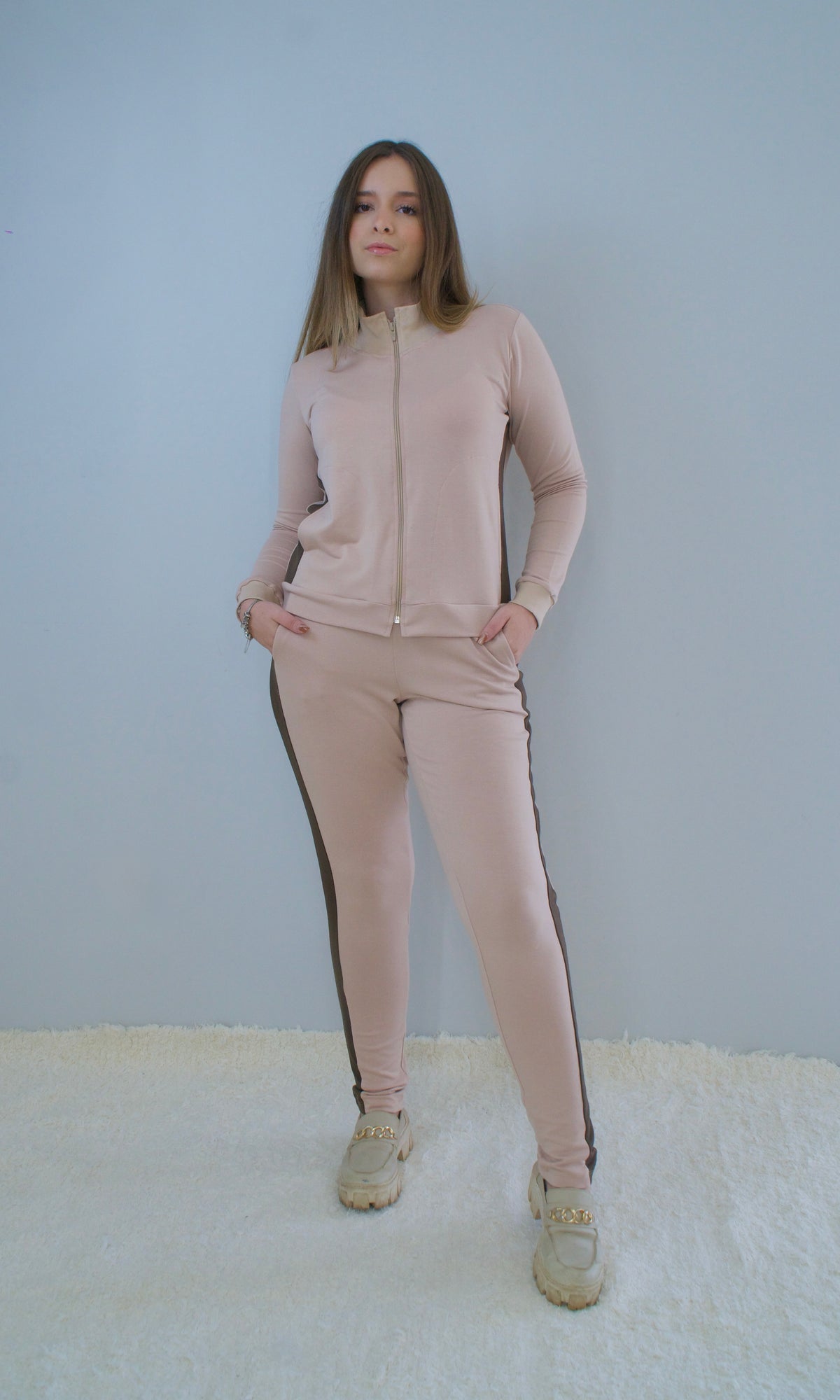 Conjunto Moletinho Nara - Bege