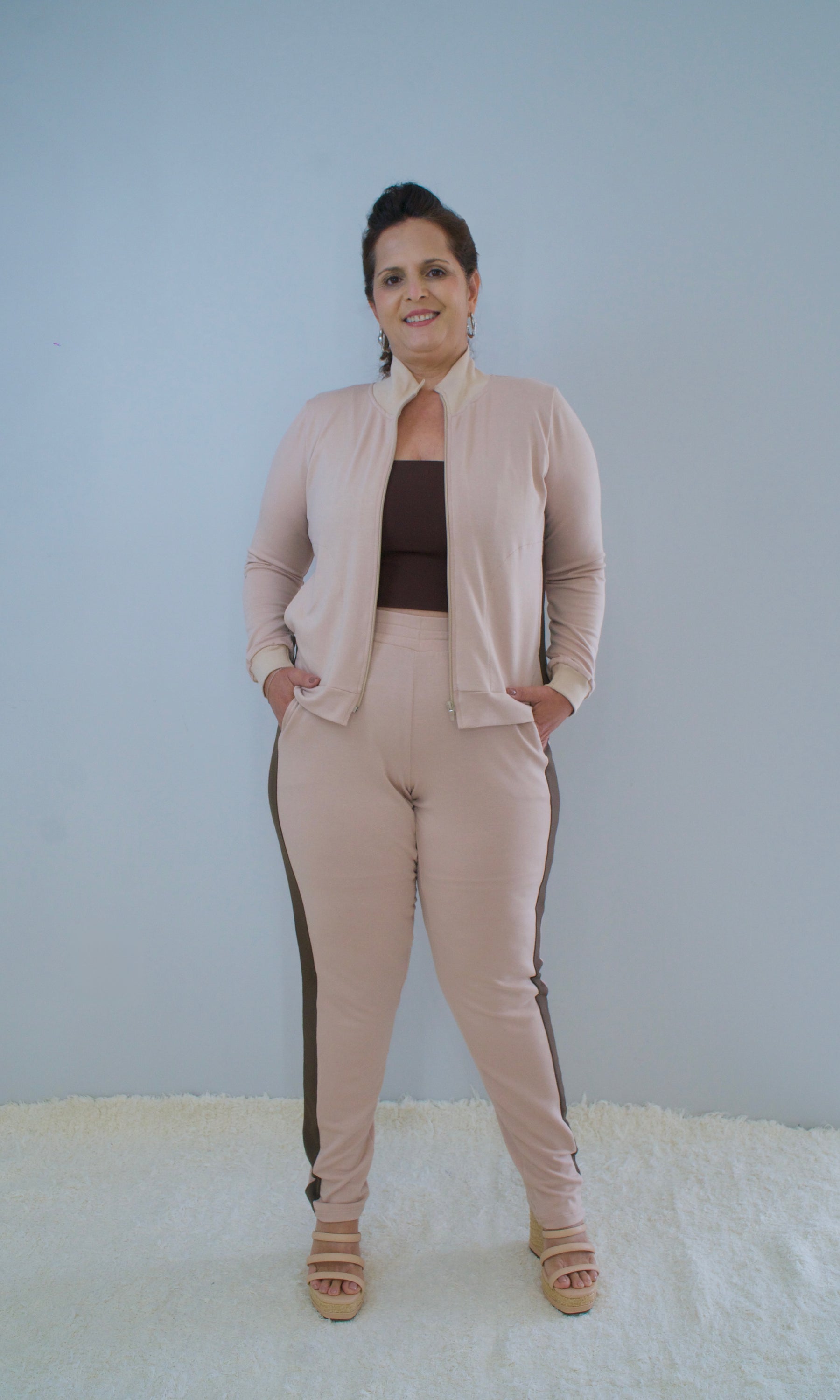 Conjunto Moletinho Nara - Bege