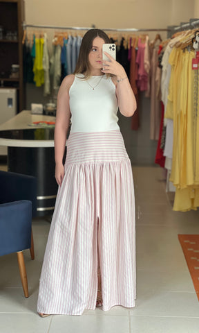 Vestido Longo Rose - Rosa claro