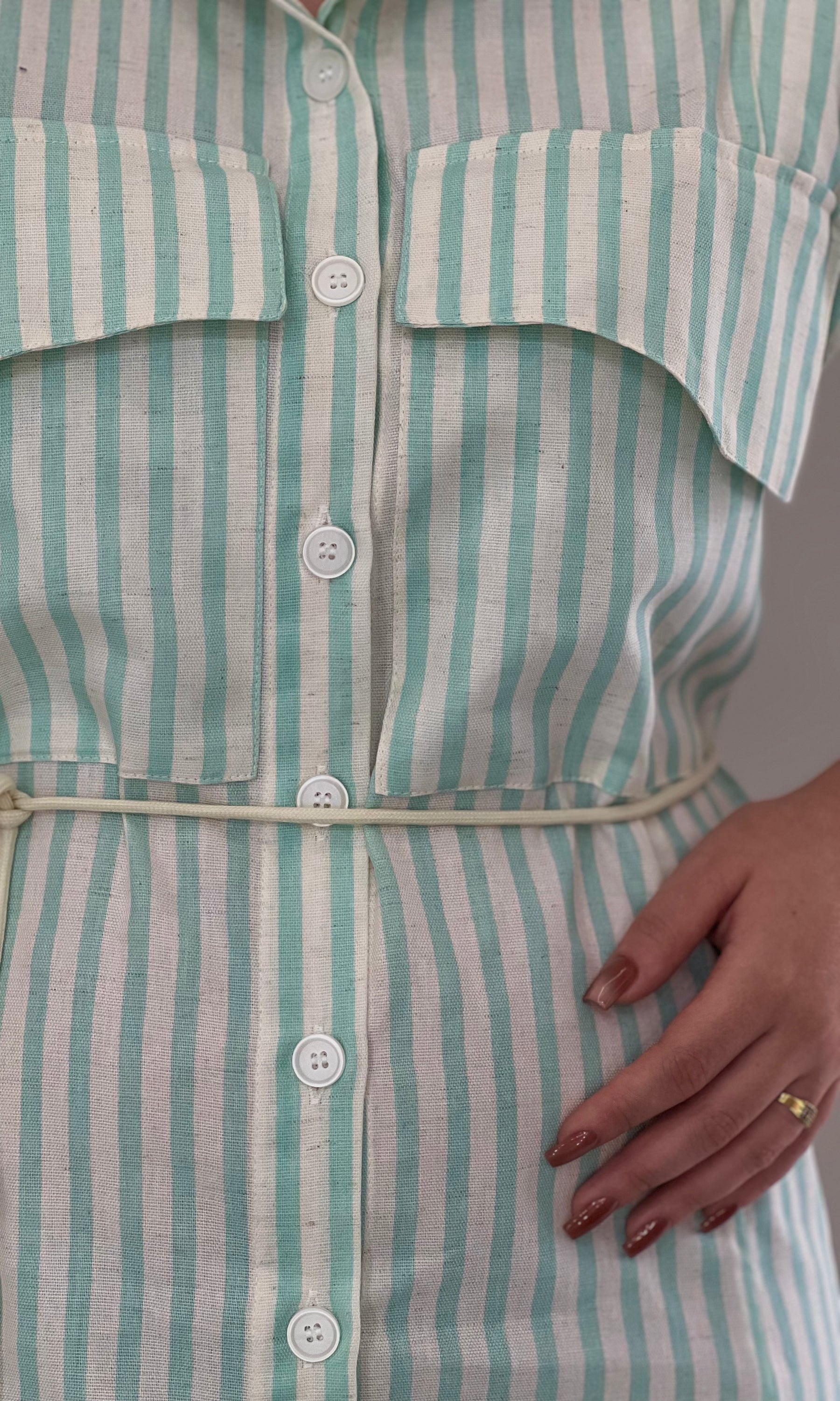 Chemise Curto Cláudia - Verde Água