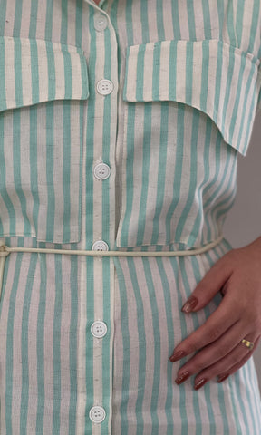 Chemise Curto Cláudia - Verde Água