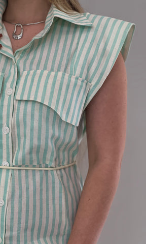 Chemise Curto Cláudia - Verde Água