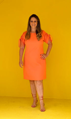Vestido Curto Valquíria - Laranja