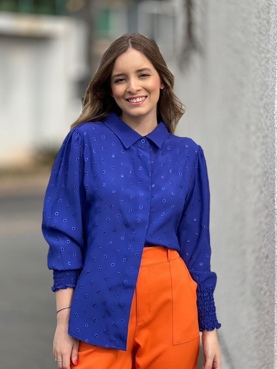 Camisa Rosali - Azul Royal