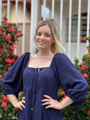 Vestido Nayara - Azul Marinho