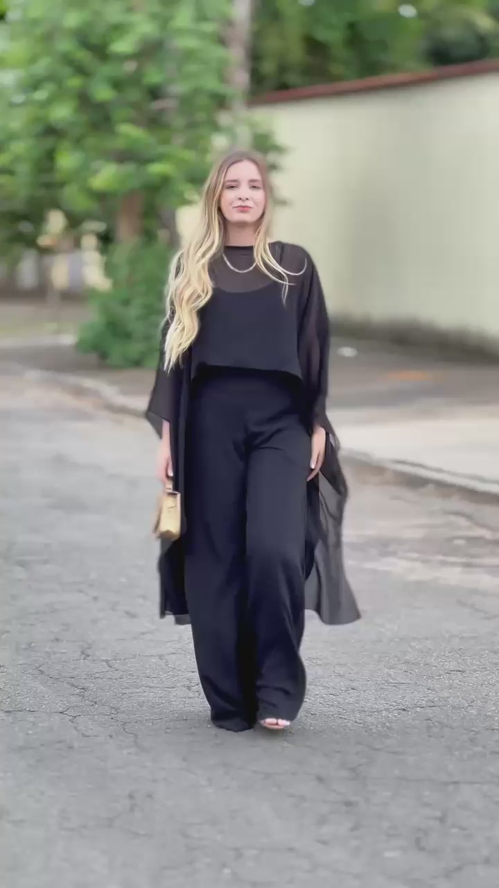 Blusa Capa Pamela - Preta