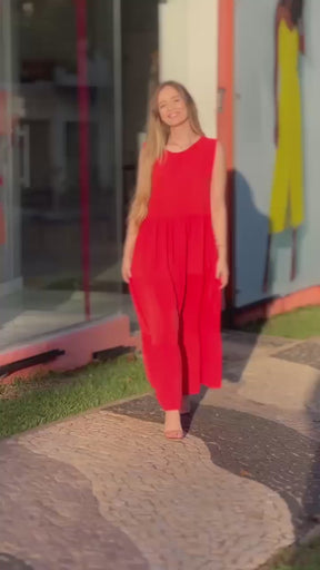 Vestido Elza - Coral
