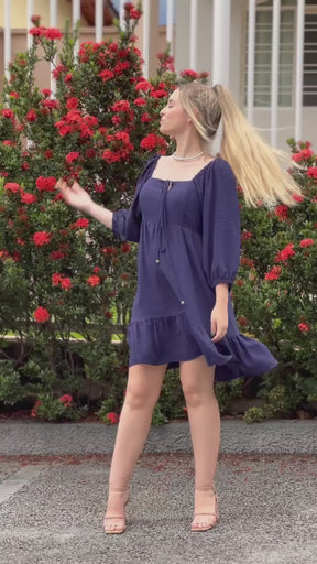 Vestido Nayara - Azul Marinho